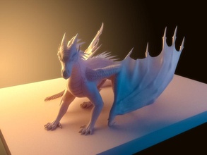 continuar of hielo tribu alas fuego personaje criatura mágico dinosaurio reptil dragonsaga escultura estatua juguete naturaleza lagartija monstruo juegos juguetes 3d print model - Mito3D