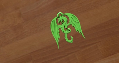 dragon keychain house toy keys print household accessories 3d print model - Mito3D