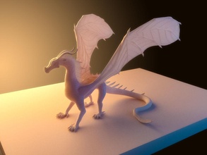 continuar of alas hoja tribu fuego personaje criatura mágico dinosaurio reptil dragonsaga escultura estatua juguete naturaleza lagartija monstruo juegos juguetes 3d print model - Mito3D
