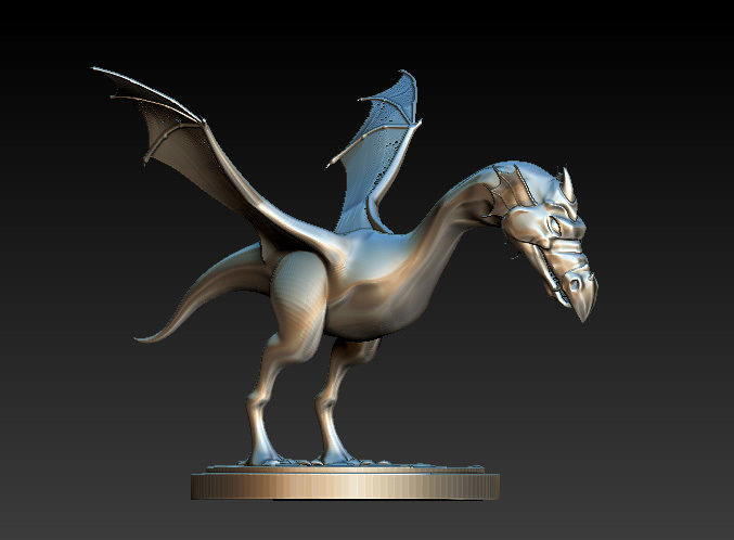dragon-Modell das 3d-drucken Kunst Skulptur dragon Modell stl drucken Skulpturen 3D print model - Mito3D