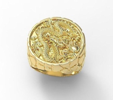 Dragão cutucar sinete anel diamante ouro prata pulseira jóia joalheria brinco luxo Projeto imprimível pingente colar argolas 3d print model - Mito3D
