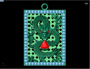 dragon pendentif bijoux or argent diamant conception gemme mode rhinocéros matrice zbrush pendentifs 3d print model - Mito3D