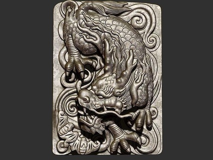 Ejderha kolye kızgın canavar takı fantezi hayvan yazdırılabilir heykel yaratık Sanat mücevher dekor dekorasyon süs Asya Antik oryantal Japonya 3d print model - Mito3D