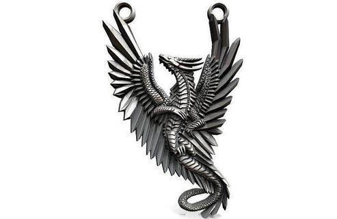 dragon pendant 2 dragon pendant jewelry jewel fantasy art creature medieval pendants jewelry pendant  3d print model - Mito3D