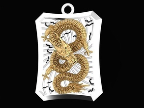 dragon pendant 31 jewelry fashion accessories gold diamond man men woman women unisex design pendants 3d print model - Mito3D