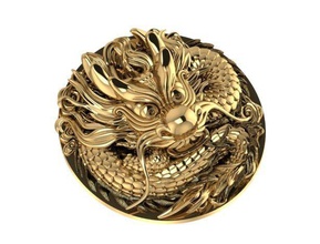 dragon pendentif 3d bijoux de le monstre pendentifs or d'argent l'homme 3d print model - Mito3D