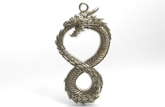 dragon pendant 5 fantasy mythology art medieval thrones jewelry creature pendants 3d print model - Mito3D