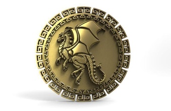 dragon pendant 7 jewelry jewel fantasy creature art fashion medal earrings 3d print model - Mito3D