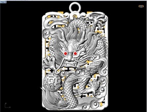 Ejderha kolye Erkeklerin takı altın gümüş elmas tasarım mücevher moda gergedan matris zbrush 3d print model - Mito3D