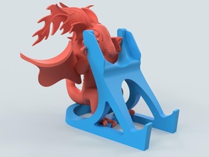 dragon phone stand support mobile illustration fun art cute hobby diy 3d print model - Mito3D