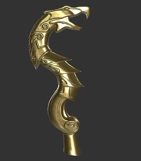 dragon priest staff skyrim - 3d model ready print tabletop fantasy character cosplay wearable costume hobby diy 3d print model - Mito3D