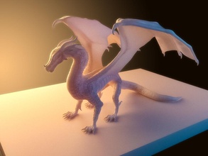 dragon of rainbow tribe wings fire character creature magical dinosaur reptile wingsoffire dragonsaga sculpture statue toy nature lizard monster games toys 3d print model - Mito3D