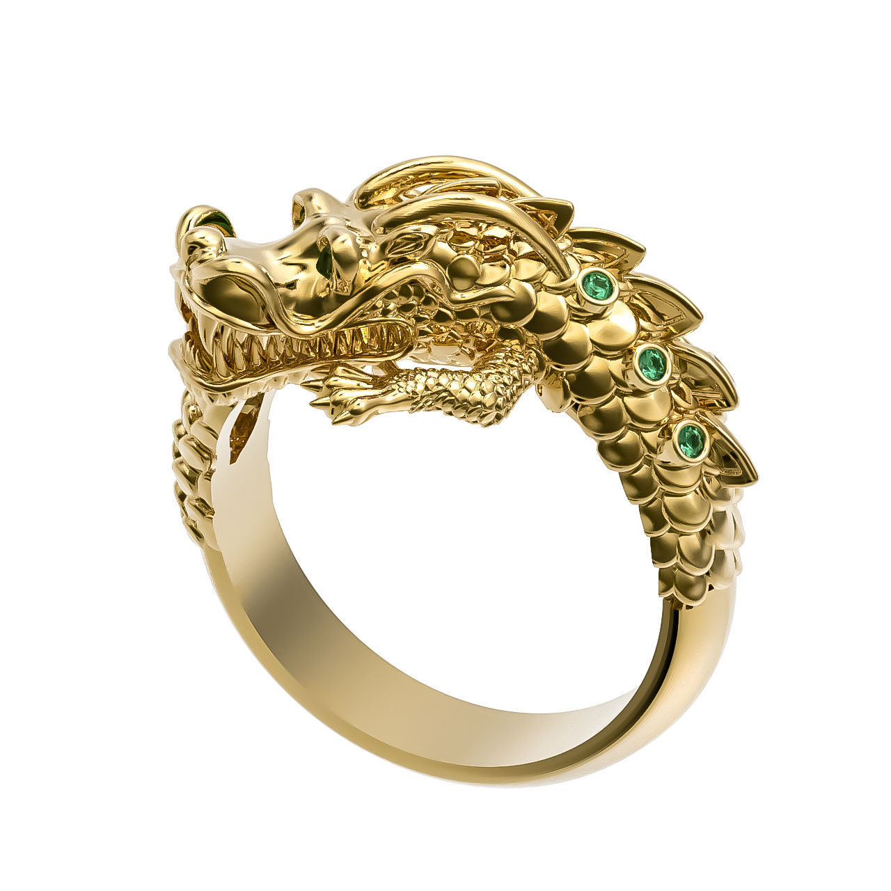 dragon ring jewelry gold chinese 3dprinting silver diamond menring dragonrings 3dmodel ringdragon rings goldring 3D print model - Mito3D