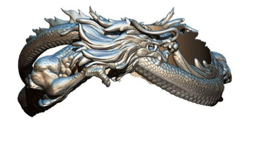 dragão anel china asiática deus esculpido feito mão realista símbolo japão arte estátua escultura jóia joalheria prata imprimível argolas 3d print model - Mito3D