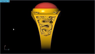 Drachen Ring Tier druckbar Schmuck Ringe 3d print model - Mito3D
