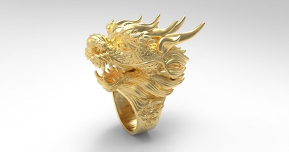 dragon ring dragon ring ring ring man ring dragon animal 3d printer jewelry rings 3d print model - Mito3D