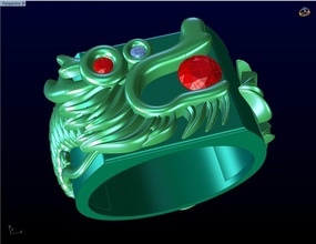 Drachen Ring Schmuck Gold Silber Diamant Luxus Design Juwel Mode Nashorn Matrix zbrush Platin Ringe 3d print model - Mito3D
