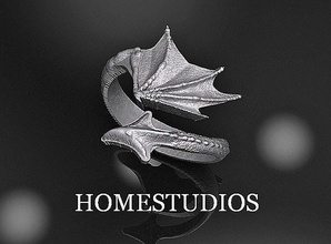 dragon ring printable jewelry gold silver jewellery creature magical engagement jewel snake fashion beast tail sterling fantasy dragons homestudios rings 3d print model - Mito3D