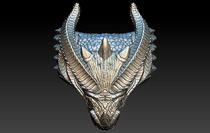 Ejderha yüzük 3dmodel yazdırılabilir fantezi anime canavar takı yüzükler 3D print model - Mito3D