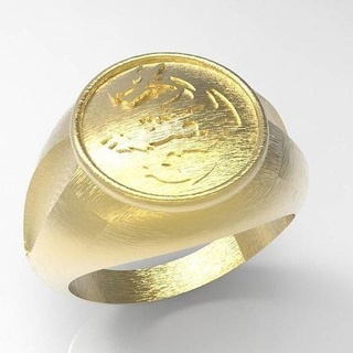 Drachen Ring Menring Drachenring Schmuck Ringe Diamant Gold Kunst mathematisch 3d print model - Mito3D