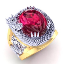 dragon ring 1 jóias anel dragonring de casamento diamante anéis 3d print model - Mito3D