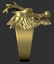 dragão anel 16mm dedo ásiandragão 3dring joalheria argolas 3d print model - Mito3D