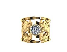 dragon ring modelo 3d anel logotipo anéis jóias pingentes versace imprimir o design monumento a arte ouro platina baixar de prata dragão colares caiters diamante jóia 3d print model - Mito3D
