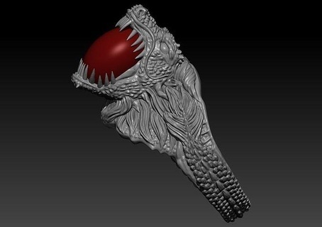 Dragão anel 3d modelo masmorra dragão personagem joalheria argolas 3d print model - Mito3D