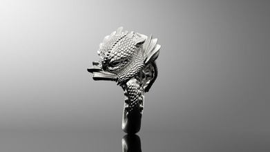 dragon ring 3d print model gold jewelry printable wedding creature jewellery wild oxidize silver black zblack bali indonesia sterling vintag cad nature fashion beauty rings 3d print model - Mito3D