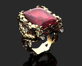 dragon anelli donne gioielli anello oro di diamanti fidanzamento matrimonio argento bianco 3d print model - Mito3D