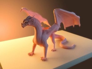 dragon of sand tribe wings fire character creature magical dinosaur reptile wingsoffire dragonsaga sculpture statue toy nature lizard monster games toys 3d print model - Mito3D