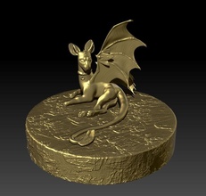 dragon sculpt print hi poly sculptures zbrush statue creature magical art 3d print model - Mito3D
