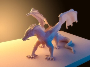 dragão of mar tribo asas fogo personagem criatura mágico dinossauro réptil dragonsaga escultura estátua brinquedo natureza lagarto monstro jogos brinquedos 3d print model - Mito3D