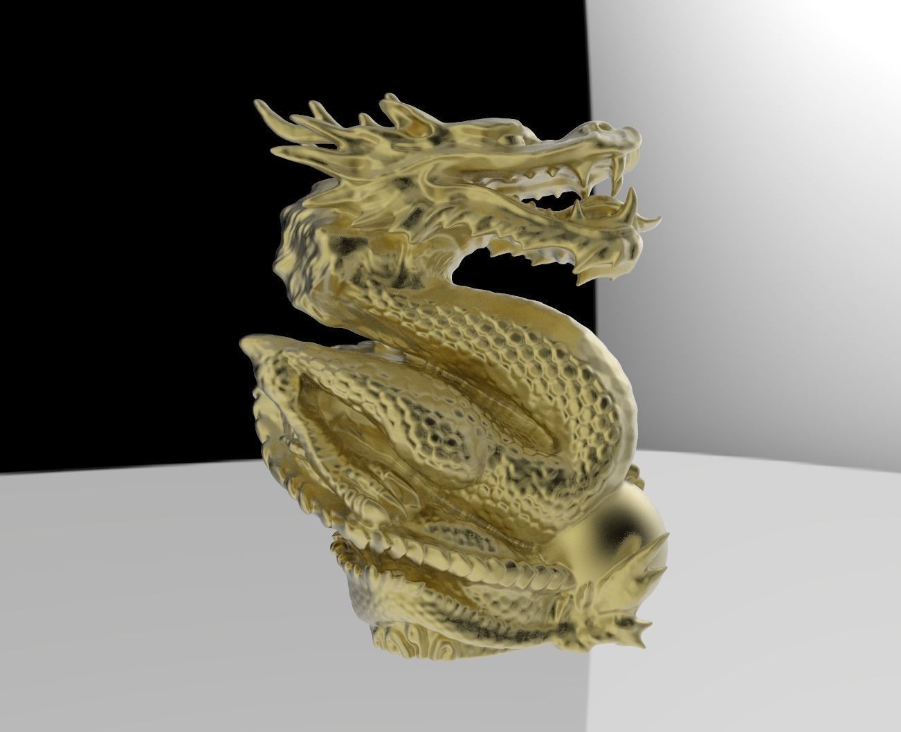 continuar estatua escultura imprimible asia china figurilla reptil animal mito mítico bestia criaturas criatura monstruo fantasía chino modelo junio arte esculturas 3D print model - Mito3D