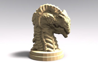 dragon statue 3 games-toys fantasy medieval game thrones monster creature games toys 3d print model - Mito3D