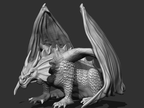 dragon statue art sculpture monster creature medieval dragons dinosaur beast sculptures 3d print model - Mito3D
