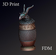 dragão urna 3d impressão 3dprint cgtrader highpoly zbrush estátua arte skulpture render imprimível escultura ender3 fdm 3dmodel esculturas resina sla fotopolímero 3d print model - Mito3D