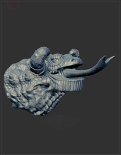 dragonbust 3 art bust concept dragon head horn sculptures animal anatomy fantasy print monster 3d print model - Mito3D