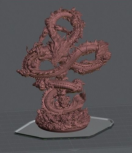 dragonchina quinglong Drachenchina Drachen China stimmt Algen con Charakter Kunst mathematisch 3D print model - Mito3D
