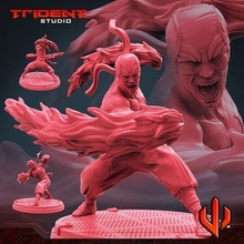 drachenfaust dreizack studio ninja krieger kunst skulptur spielzeuge miniaturen held skulpturen 3d print model - Mito3D