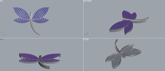yusufçuk kelebek kolye hayvanlar böcek uçmak doğa hayvan ejderha altın uçan uçak mobilya bal arısı kanatlar yazdırılabilir yaban takı kolyeler 3d print model - Mito3D