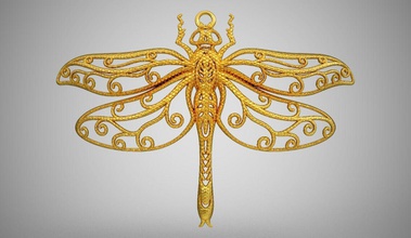 dragonfly necklace insect nature bug bee animal butterfly beetle spider firefly ant wings leaf insects ladybug wing jewelry bracelet ring earrings necklaces 3d print model - Mito3D