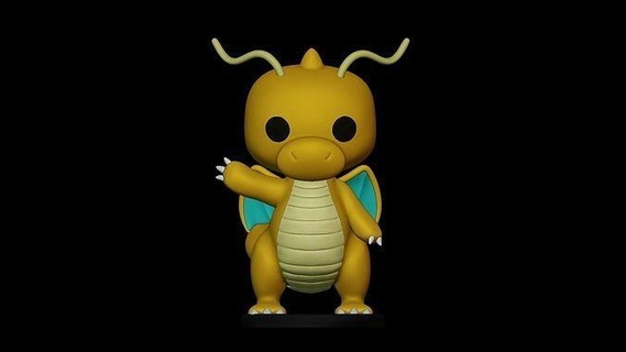 dragonita funko pop Pokémon anime Pikachu jogos pokebola cinza personagem 3dprint estatuetas esculturas estatueta miniatura personalizadas miniaturas arte 3d print model - Mito3D