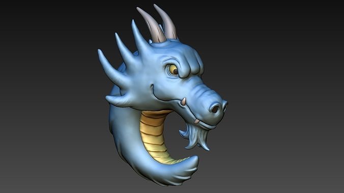 dragons head 66 dragon fantasy character monster beast creature reptile fictional dinosaur chinese bladed weapon nature magical knight dungeon tyrannosauru rex games toys 3D print model - Mito3D