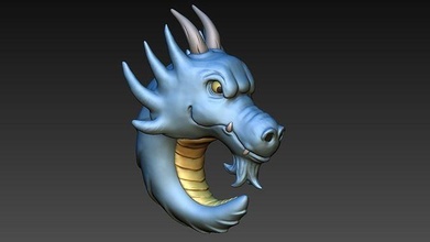 dragons head 66 dragon fantasy character monster beast creature reptile fictional dinosaur chinese bladed weapon nature magical knight dungeon tyrannosauru rex games toys 3d print model - Mito3D