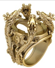 draghi squillare testa pendente sollievo stampa design gioielleria scultura monumento animale arte oro platino ciondoli scarica argento drago collane caiteri anelli 3d print model - Mito3D