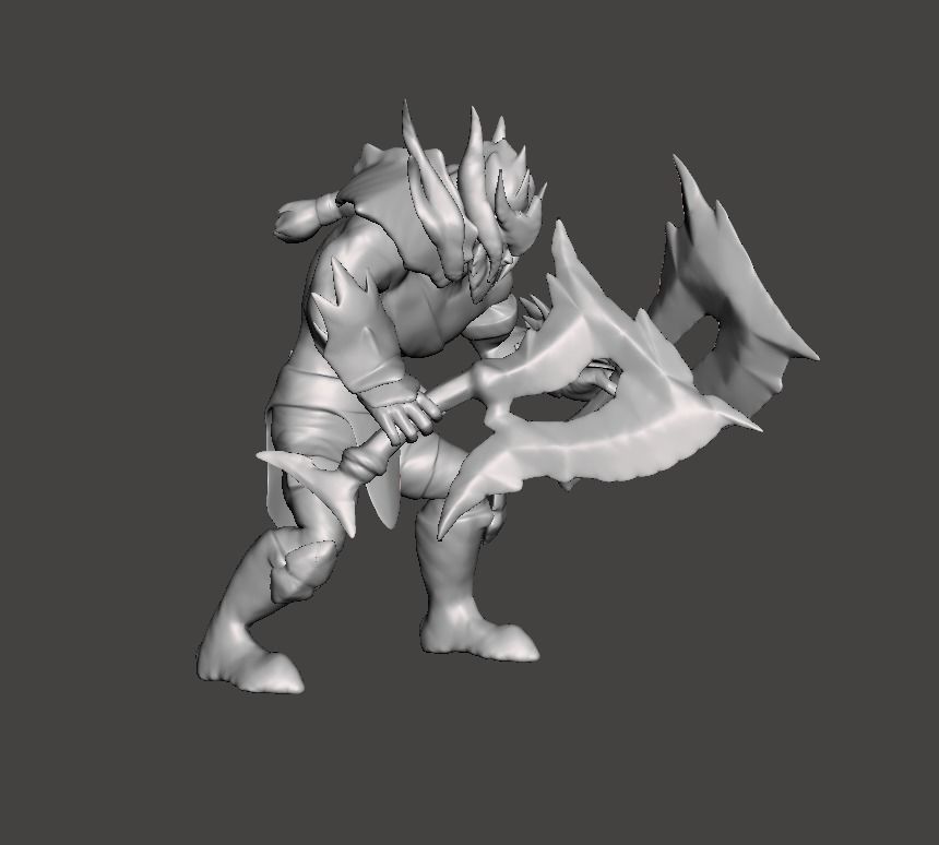 dragonslayer olaf 3d model league of legends wild rift lol games toys 3D print model - Mito3D