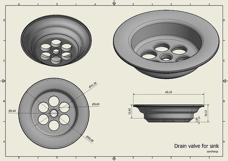 desagüe válvula lavabo colador agujero lavar tubo Lavado baño casa bricolaje diy mantenimiento cortar imprimible slt sumidero 3d print model - Mito3D