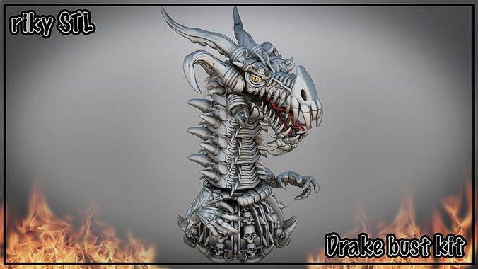 drake fracasso kit by riky dragão dracons martelo guerra tigela sangue 3dprint dados torre xadrez jogos brinquedos acessórios 3D print model - Mito3D