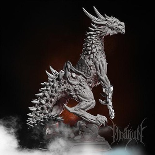 drake unchained dragon dragun king tabletop character creature board game boss games toys 3d print model - Mito3D